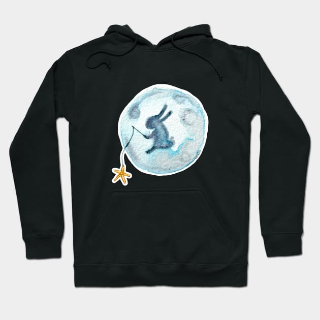 Wish Upon a Bunny Moon Hoodie by Lady Lucas